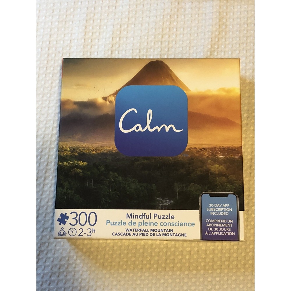 Calm Mindful Puzzle NEW 300 pcs Foggy Mountains 30-day App Subscription Included
